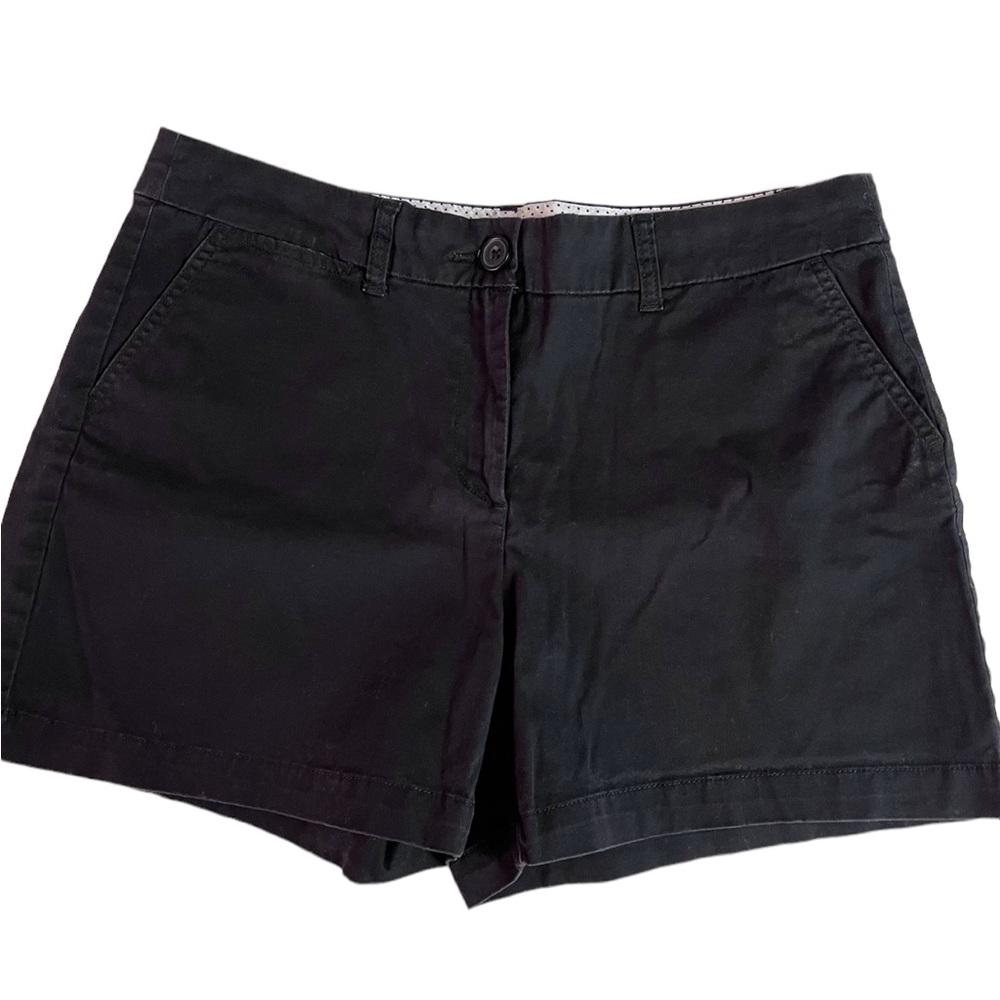 Crown & Ivy Black Flat Front Shorts